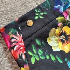 Ted Baker London Black Floral High Waist Women's Shorts